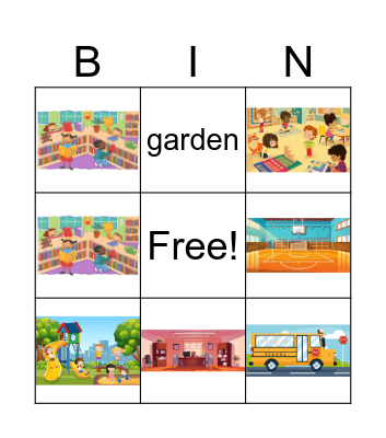 School Places Bingo Card