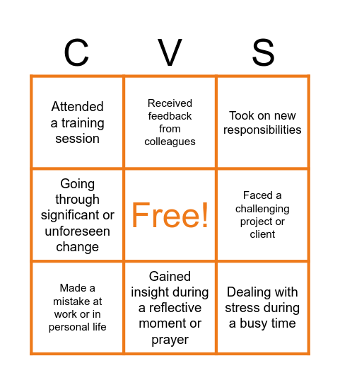 Human Virtual Bingo (3Ts) Bingo Card