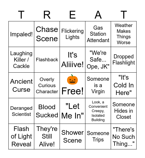 Octoberganza - Treat Bingo Card