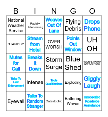 Jeff Piotrowski - Hurricane Bingo Card