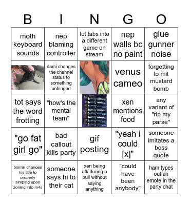 Axis Cult Savage Reclears Bingo Card