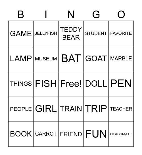 UNIT 1 TO 3 Bingo Card