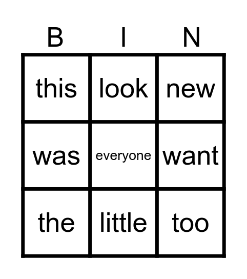 READ THEM Bingo Card