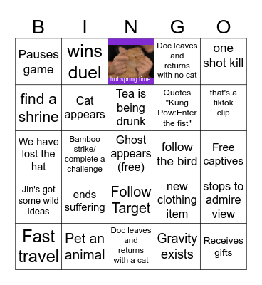 Dr Mick Ghost Bingo Card
