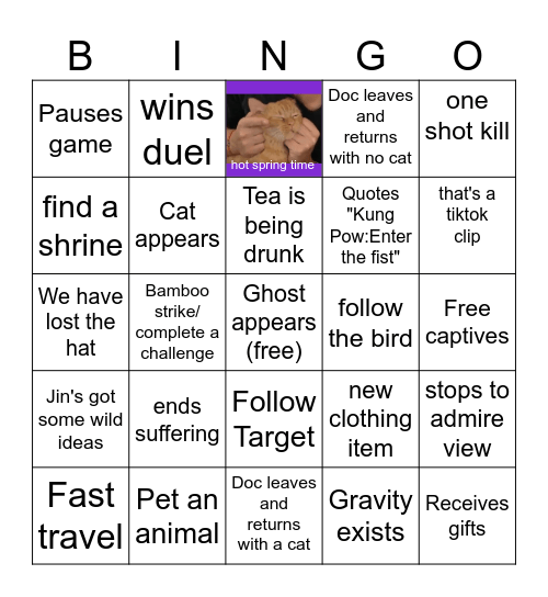 Dr Mick Ghost Bingo Card