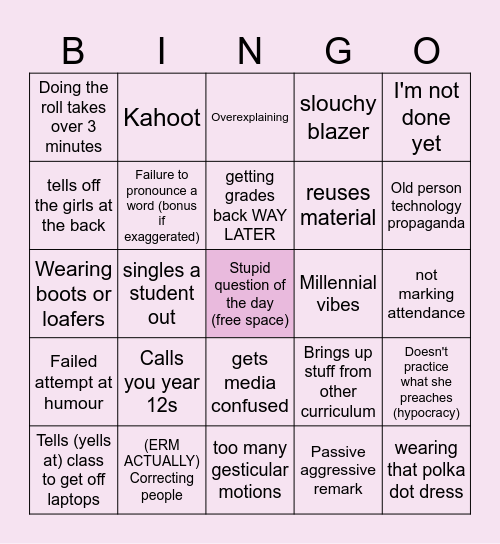 Elizabeth Tudor Bingo iykyk Bingo Card