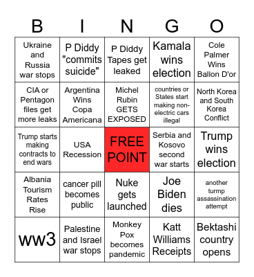 2025 bingo Card