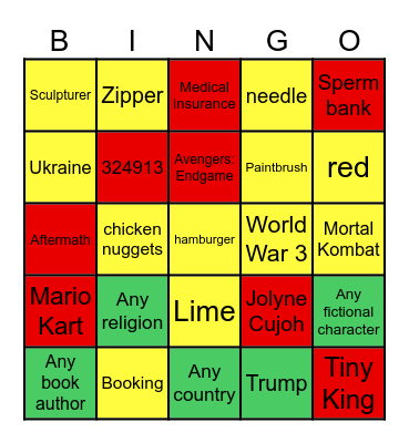 Infinite Craft Bingo Card