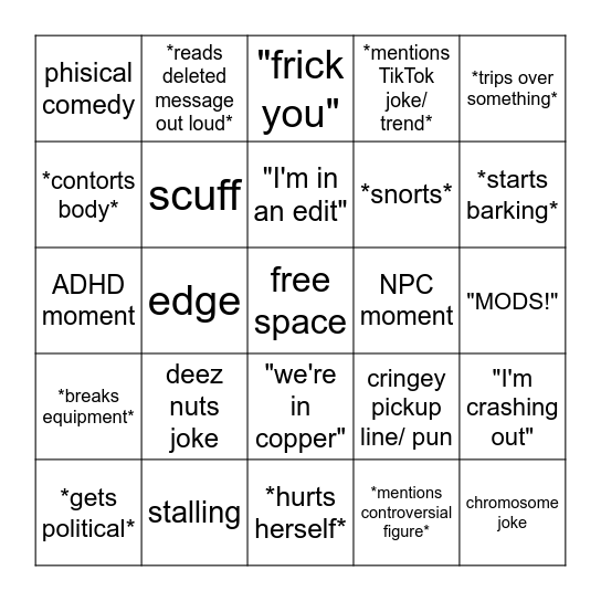 Filian Bingo 2 Bingo Card