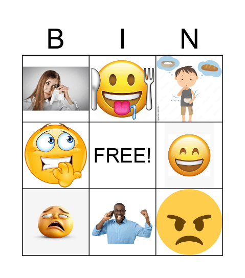 FEELINGS Bingo Card