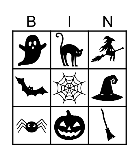 Halloween Bingo Card