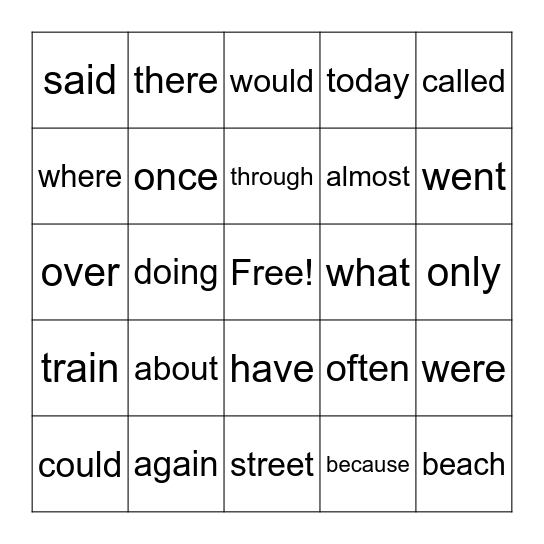 READ-O! Bingo Card