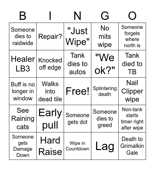 M1S Bingo Card