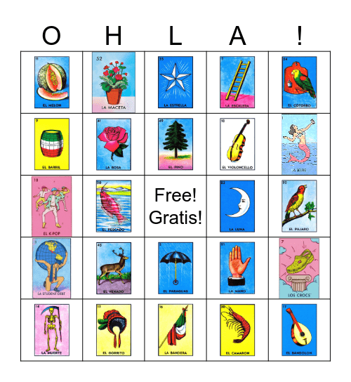 Loteria Mexicana Bingo Card