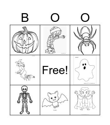 Halloween Bingo Card