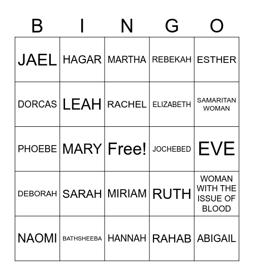 WOMEN'S MINISTRY BRUNCH Bingo Card