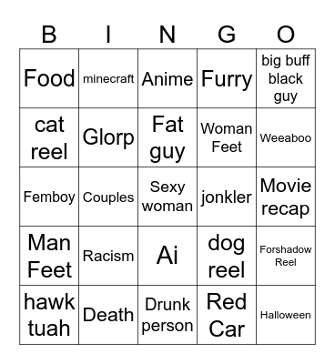 Reels Bingo Card