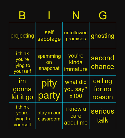 Svamp Bingo Card