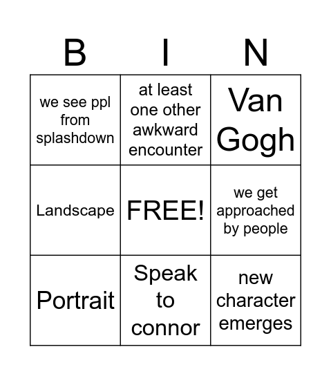 ART Bingo Card