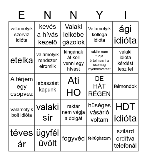 EZ Bingo Card