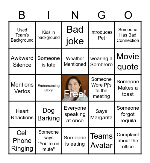 Stephie's Fiesta Bingo Card