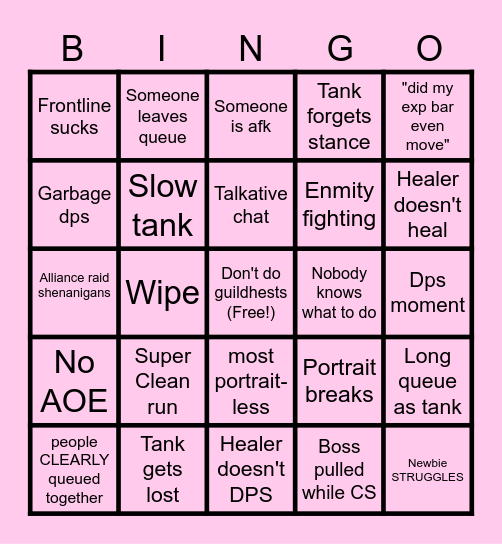 Tea's Roulette bingo Card