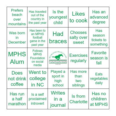 Find Someone Who... Bingo Card