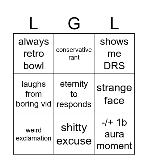 luiz Bingo Card