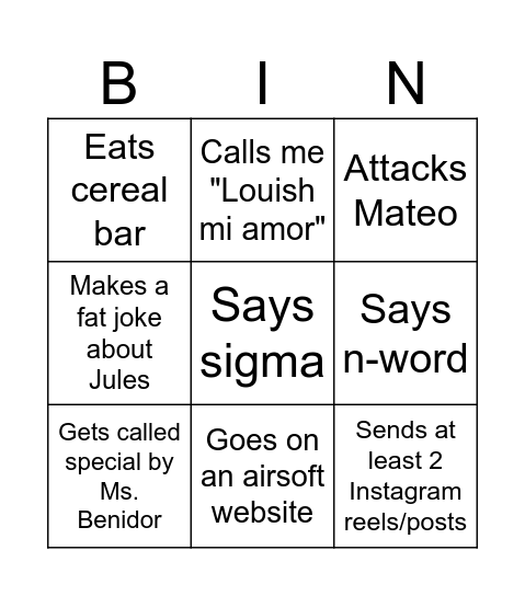 Bingo Card