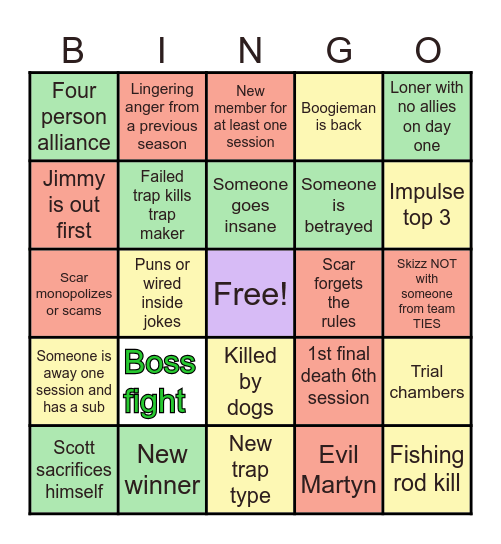 Life series bingo! Bingo Card