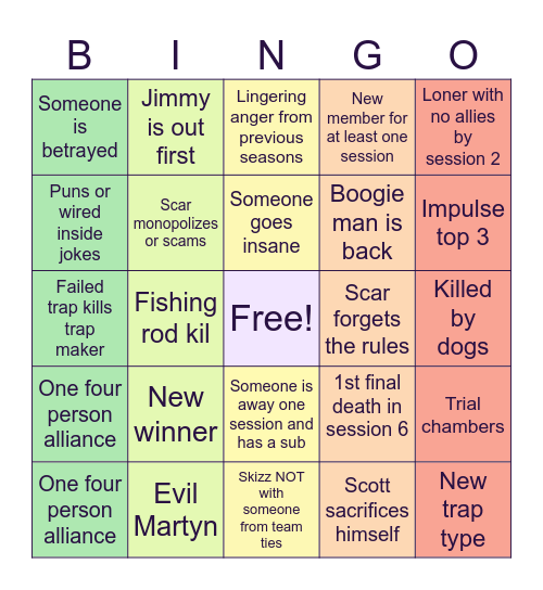 Life series! Bingo Card