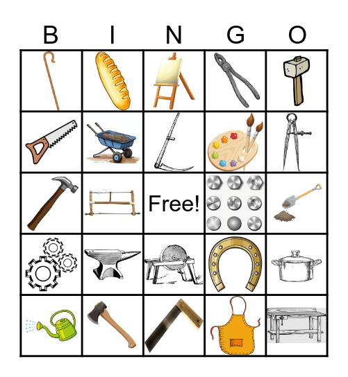 Werkzeuge in Notre-Dame-du-Travail Bingo Card