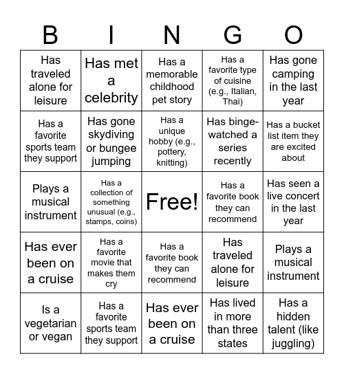 TCT Bingo Card