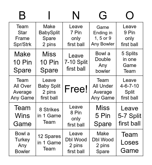 Wednesday Night Mixers Bingo Card