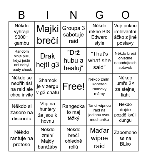 Wolves bingo nevimkolik Bingo Card