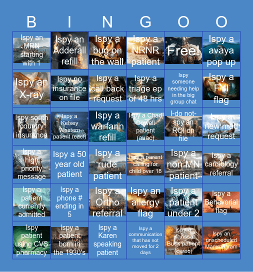 Ispy Bingo 10/11/2024 Bingo Card