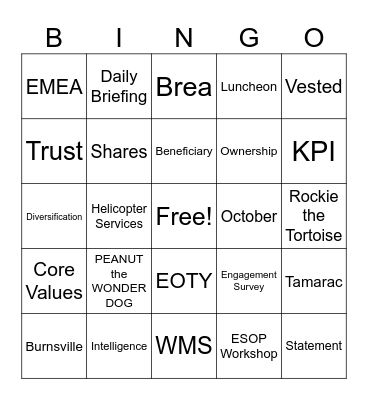 2024 EOM BINGO Card
