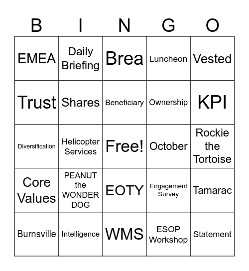 2024 EOM BINGO Card