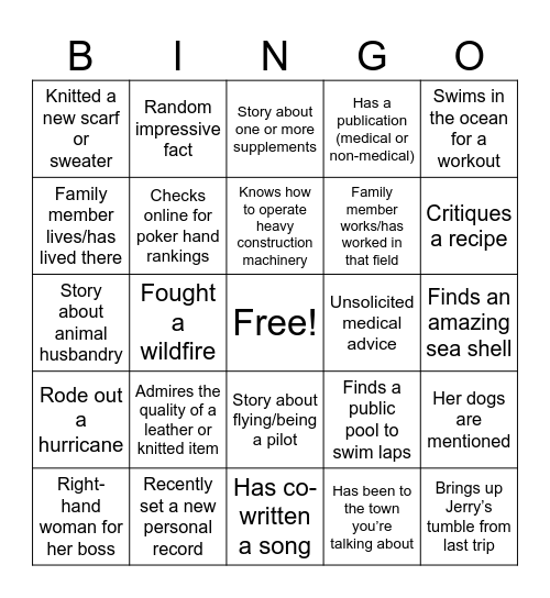 Eileen is Awesome Bingo Card