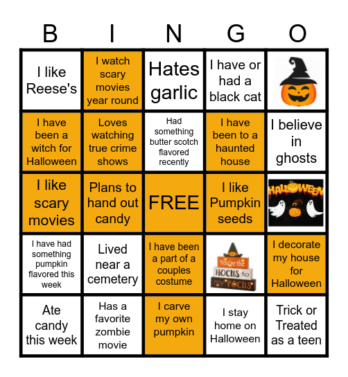 Halloween Bingo Card