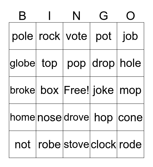 Automaticity 3 Bingo Card