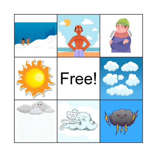 Weather Bingo Card
