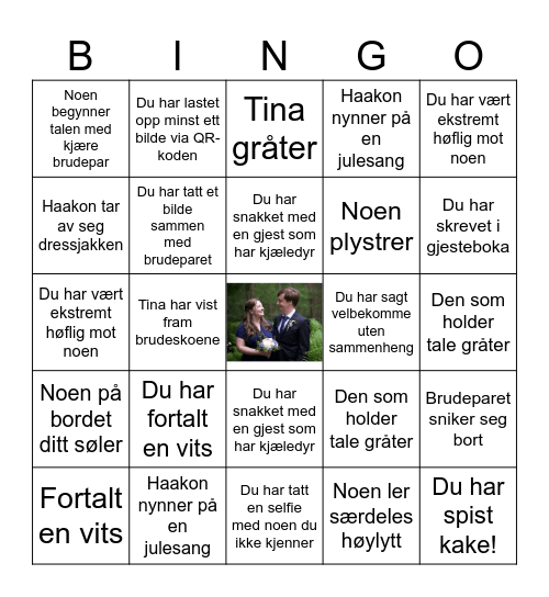 BRYLLUPSBINGO Card