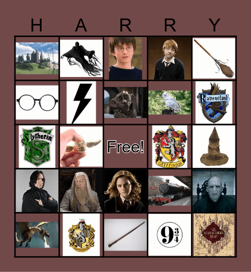 Harry Potter Bingo Card