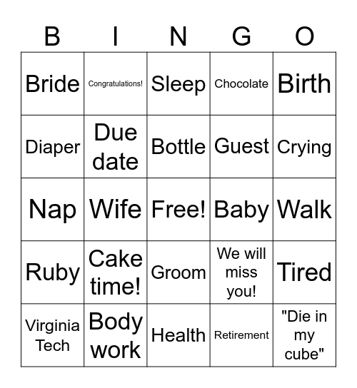 Milestones Bingo Card