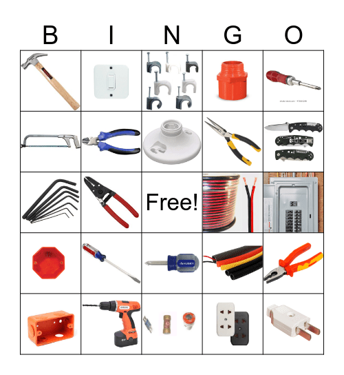 ELECTRICAL TOOLS AND MATERIALS Bingo Card