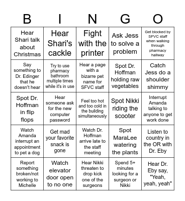 1848 Waldorf Wednesday Bingo Card