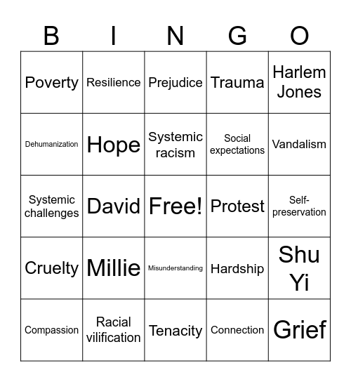 Foreign Soil Revision Bingo Card