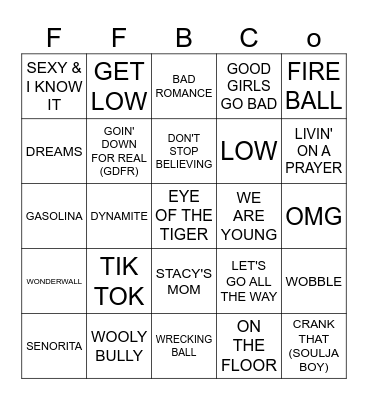 FRAT PARTY Bingo Card