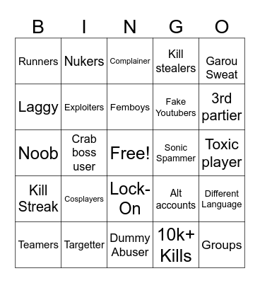 BingoGrounds Bingo Card